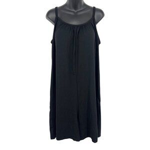 32 Heat Cool Women Romper Short Sleeveless Scoop Extra Large Black Pocket New